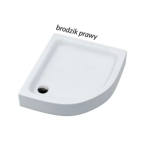 Schedpol Grando Plus brodzik półokrągły asymetryczny prawy 80x90cm