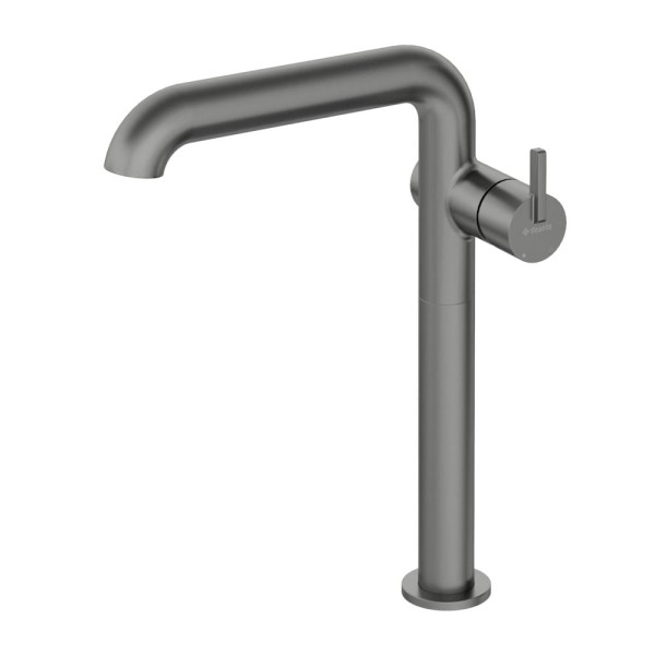 Deante Silia bateria umywalkowa z prostokątną wylewka titanium