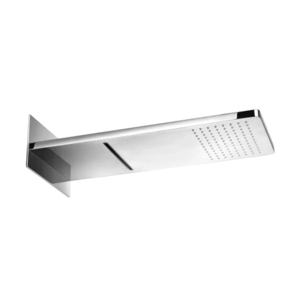 Omnires zintegrowana deszczownica 2-funkcyjna chrom prostokatna 48,5x20,4cm