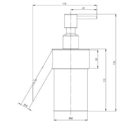 Deante Silia dozownik na mydło ścienny titanium