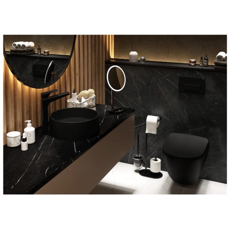 Deante Silia stojak na papier 3-funkcyjny nero