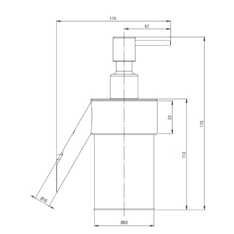 Deante Silia Dozownik mydła ścienny nero