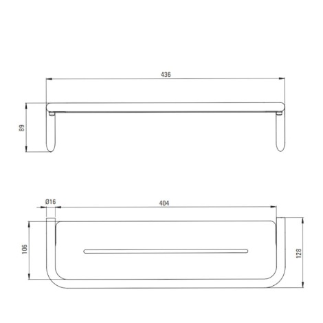 Deante Silia Półka ścienna nero