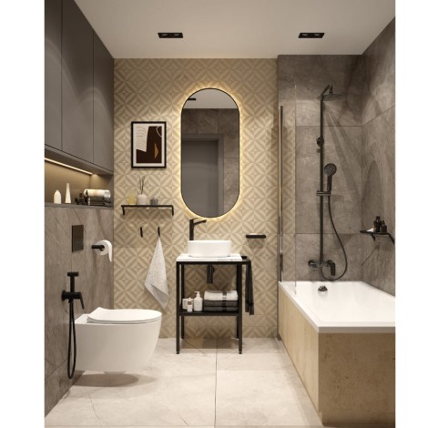 Deante Silia Haczyk pojedyńczy nero