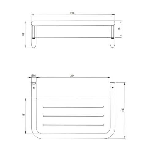 Deante Silia koszyk prysznicowy nero