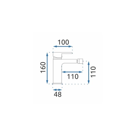 Rea Bloom bateria bidetowa stojąca biało-złota