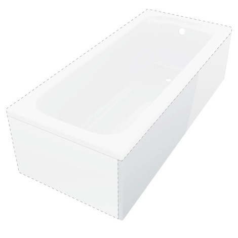 Deante Prizma obudowa do wanny akrylowej długi bok 140 cm biała
