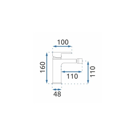 Rea Bloom bateria bidetowa stojąca biały-chrom