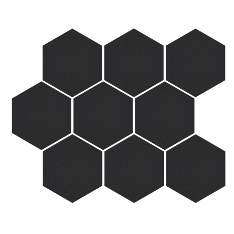 Cerrad Cambia Black Lappato Mozaika Heksagon Płytka Gresowa 33,4 x 27,53 cm