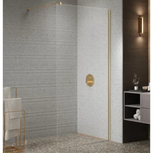 New Trendy Nesta kabina walk-in 700x2000 mm gold brushed