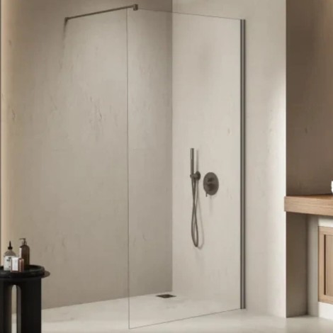 New Trendy Nesta kabina walk-in U 900x2000 mm gunmetal brushed