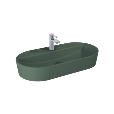 Elita Babette umywalka nablatowa 82x42cm forest green mat