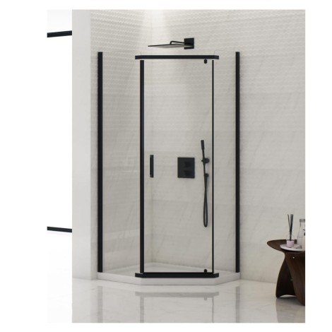 New Trendy New Komfort kabina piąciokątna black 100x80x195