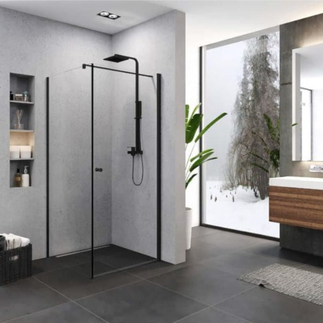 New Trendy Superia kabina prostokątna black 90x80x195
