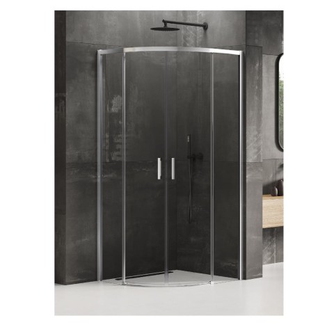 New Trendy Prime kabina półokrągła R55 chrom 90x90x200