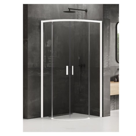 New Trendy Prime kabina półokrągła R55 white 90x90x200