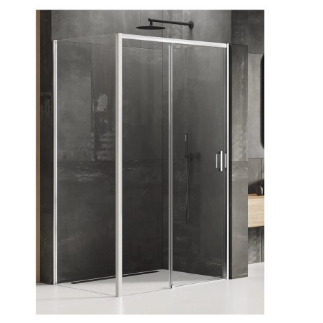 New Trendy Prime kabina prostokątna lewa chrom 100x80