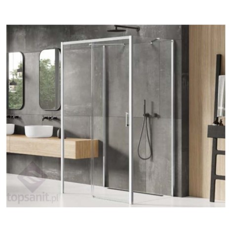 New Trendy Prime kabina prostokątna przyścienna lewa chrom 100x80x200