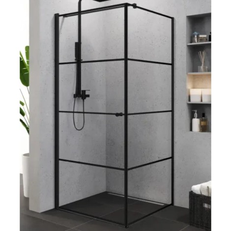 New Trendy Superia kabina kwadratowa 900x900x1950 mm czarna