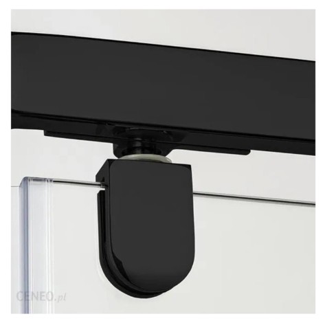 New Trendy New Komfort kabina półokrągła black szkło czyste 80x80x195