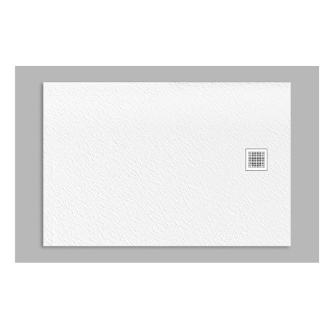 New Trendy Mori brodzik konglomeratowy biały 100x90x3