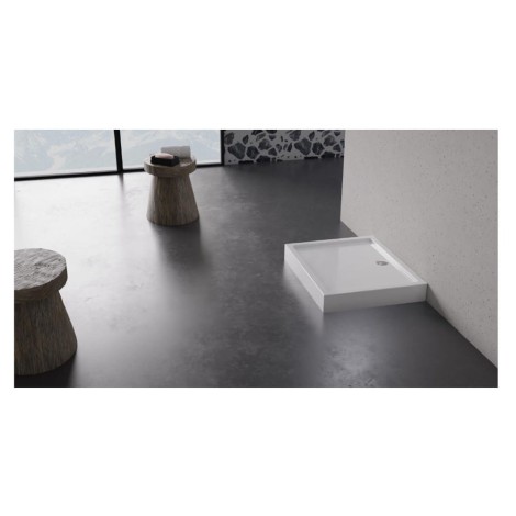 New Trendy Columbus brodzik prostokątny akryl 90x80x14
