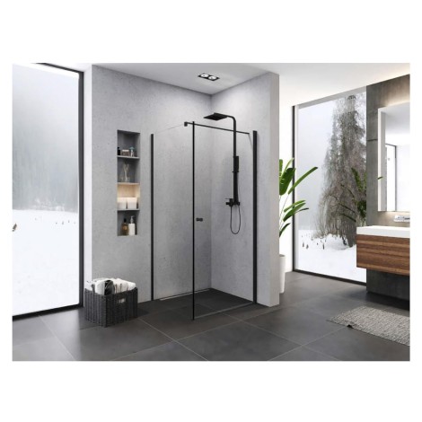New Trendy Superia kabina prostokątna black 90x80x195
