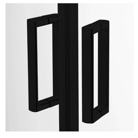 New Trendy Suvia kabina półokrągła black r55 z brodzikiem Maro 90x90x201
