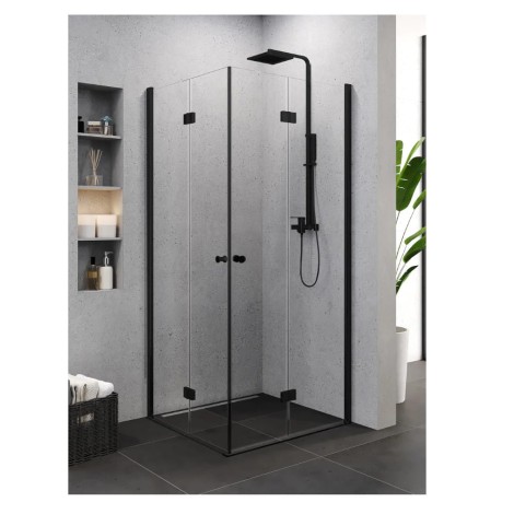 New Trendy Superia kabina kwadratowa black 80x80x195