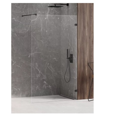New Trendy Avexa ścianka prysznicowa walk-in black 90x200