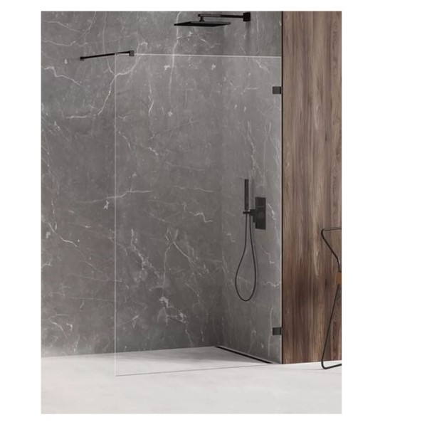 New Trendy Avexa ścianka prysznicowa walk-in black 120x200
