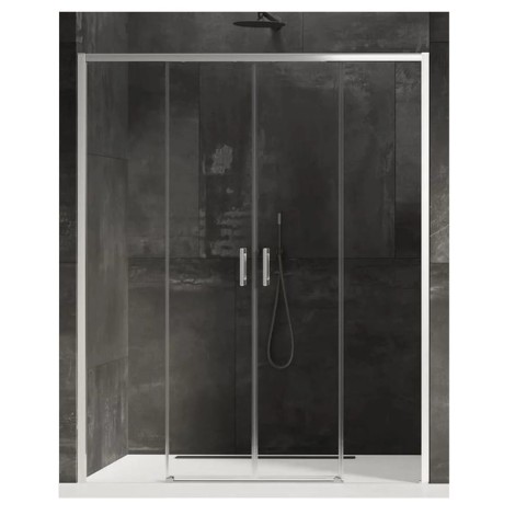 New Trendy Prime drzwi wnękowe podwójne chrom 160x200