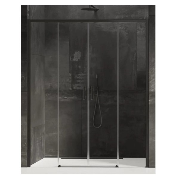 New Trendy Prime drzwi wnękowe podwójne przesuwne black 160x200