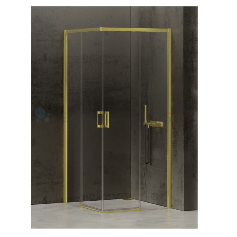 New Trendy Prime kabina prostokątna light gold 100x80