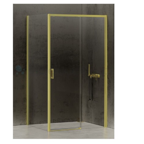 New Trendy Prime kabina prostokątna light gold prawa 120x80