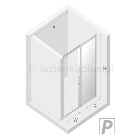 New Trendy Prime drzwi wnękowe light gold prawe 110x200