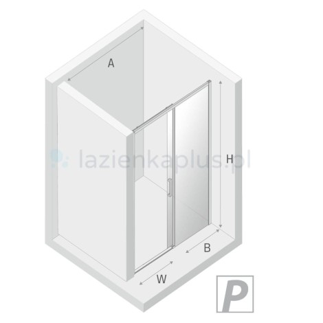 New Trendy Prime drzwi wnękowe prawe white 120x200