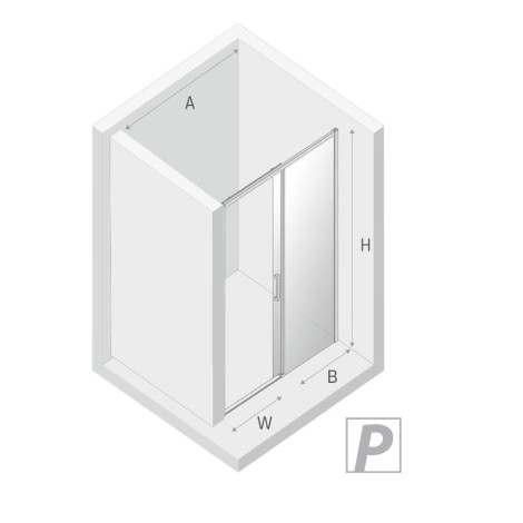 New Trendy Prime drzwi wnękowe light gold prawe 120x200