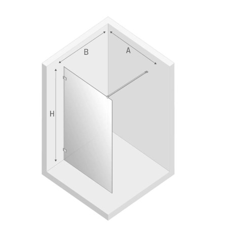 New Trendy Avexa ścianka prysznicowa walk-in black 90x200