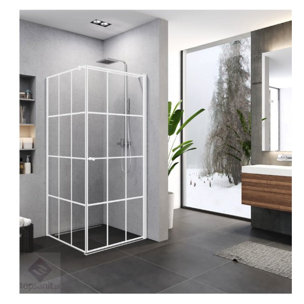 New Trendy Superia kabina prostokątna white prawa 80x90x195