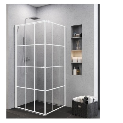 New Trendy Superia kabina kwadratowa white lewa 90x90x195