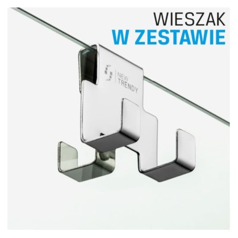 New Trendy Modus ścianka prysznicowa walk-in black 110/200