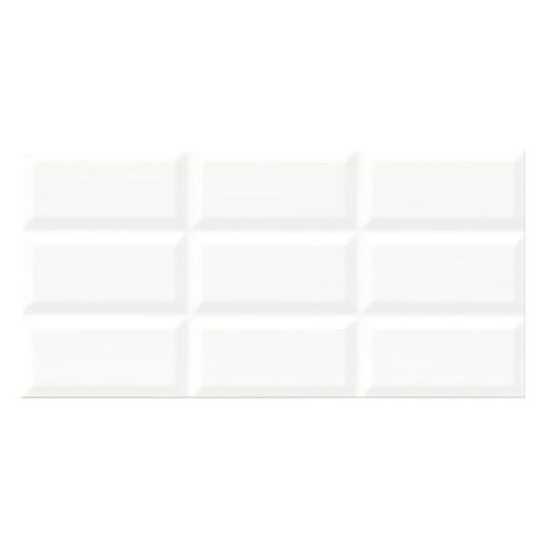 Cersanit PS 604 white glossy structure płytka ścienna 29,7x60 cm