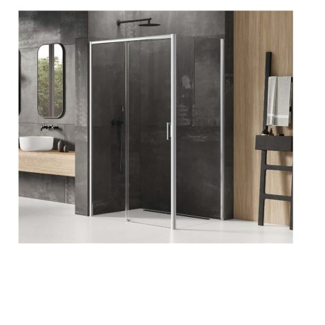 New Trendy Prime drzwi wnękowe lewe chrom 100x200