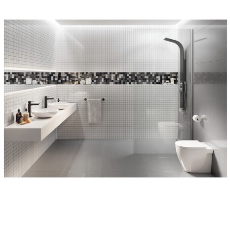 Cerrad Cambia white lappato mozaika 29,7x29,7x8