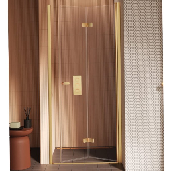 New Trendy New Soleo drzwi wnękowe 900x1950 mm gold brushed