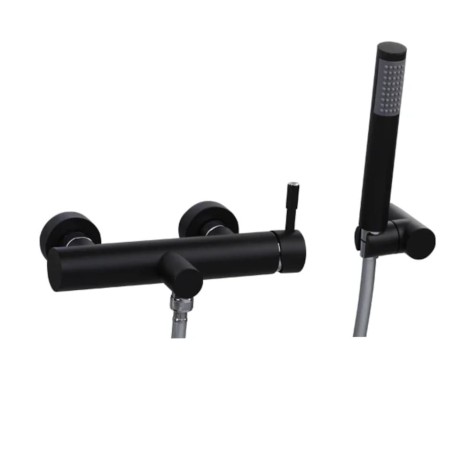 Valvex Vegane nero bateria natryskowa z zestawem natryskowym nero/chrom