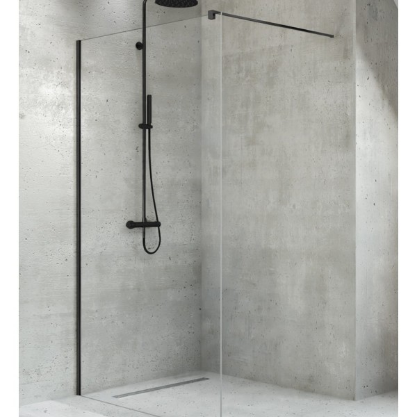 New Trendy Kabina Velio Black Walk-In 70X200cm