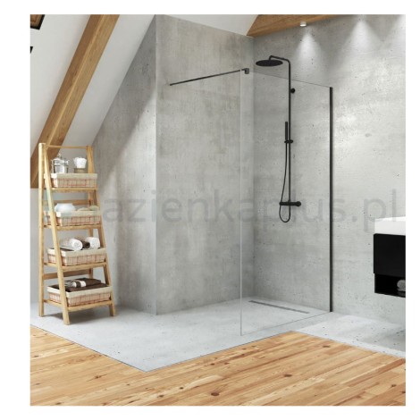 New Trendy Kabina Velio Black Walk-in 90x200cm