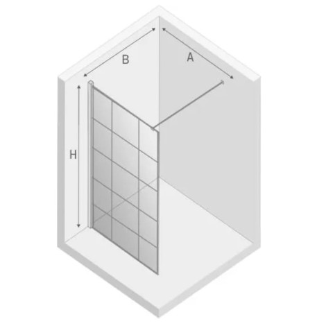 New Trendy New Modus kabina walk-in 800x2000 mm black